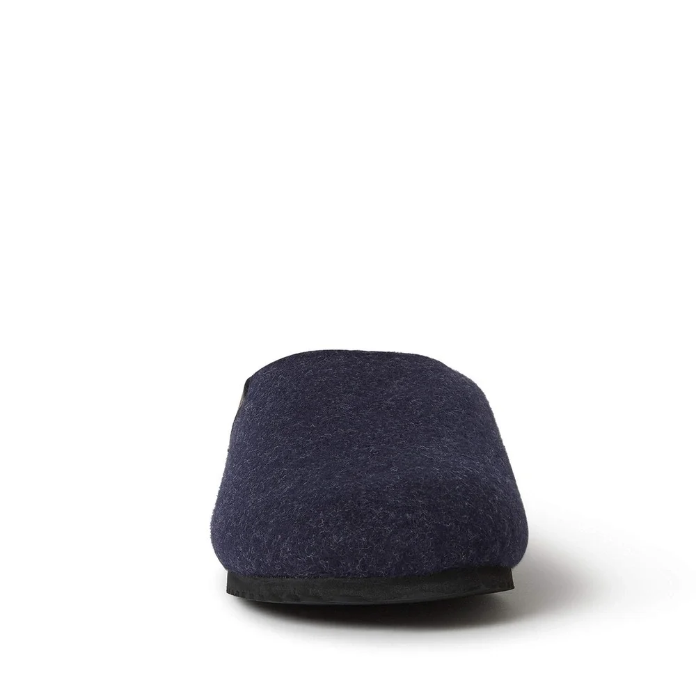 Dearfoams Men's M-(9-10) Microwool Clog with Molded Footbed Slipper Navy 30942